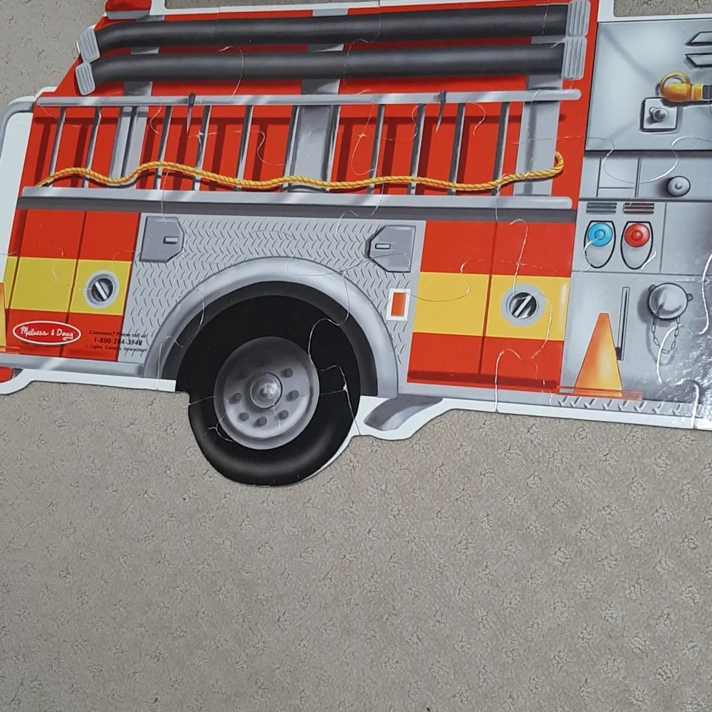 Melissa & Doug 24 Piece Giant Fire Truck Floor Puzzle